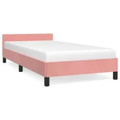 vidaXL vidaXL Posteljni okvir z vzglavjem brez vzmetnice roza 100x200cm žamet, (20735989)