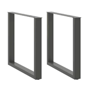 Noge za blagovaonski stol U-oblik 2 kom antracit 90 x (72-73) cm celik