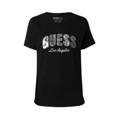 Guess Majice s kratkimi rokavi SEQUINS LOGO TEE Črna