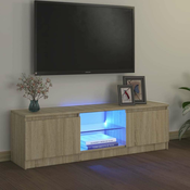 TV ormaric s LED svjetlima boja hrasta sonome 120x30x36 cm