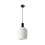 Luster na sajli WOLKEN 1xE27/40W/230V bela/crna