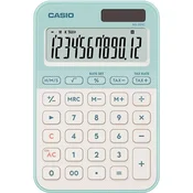 Stolni kalkulator, 12-znamenkasti, CASIO, MS 20 YC, svijetlozeleni
