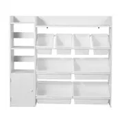 VEVOR Otroški organizator za igrače in knjižna polica 1125x30x1001 cm bela