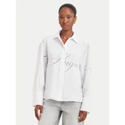 HUGO Srajca Echinacea 50562585 Bela Oversize