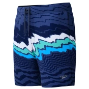 Speedo THE LOOKOUT PRINT BRDSHRT 18INCH AM, moške kopalne hlače, modra 80048450