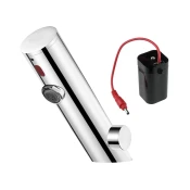 Deante BQR_P29R - Touchless pipa za umivalnik z regulation SENSE 4xAA polirano jeklo