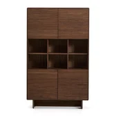 Temno rjava omara v orehovem dekorju 100x163x40 cm Norlen – Kave Home