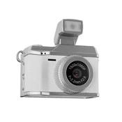 INF Mini Retro Kamera z Bliskavico: 1080P HD Video, Vintage Stil, Prenosni Snemalnik White, (5000098851)