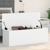 Kutija za pohranu bijela 102 x 35 x 35 cm od konstruiranog drva