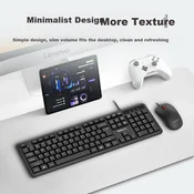 ThinkPlus Tastatura, Žicana, Crna + Miš, Crni