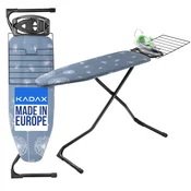 KADAX Likalna deska 120 x 42 cm s držalom za likalnik, široka mizna površina in zložljiva polica