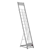VEVOR Stojalo za brošure 260x370x1415 mm srebrno