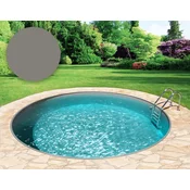 BWT Poolfolie rund O 500 x 135 cm - Grau - Debljina 0,8 mm / s ovjesnim rubom P1