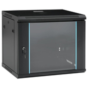 vidaXL Stenska omrežna omarica 9U 19 IP20 600x450x510 mm
