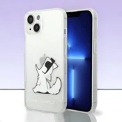 Karl Lagerfeld Ovitek Karl Lagerfeld Choupette - transparent za iPhone 14/15 (KLHCP14SCFNRC)