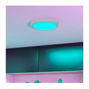 Eglo 901376 - LED RGBW zatemnjiva zadimljena stropna svetilka FUEVA-Z LED/11,2W/230V 21,1cm IP44 bela