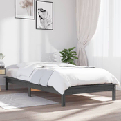 Okvir za krevet sivi od borovine 90 x 190 cm jednokrevetni