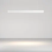 Maytoni LED viseča svetilka Basis, bela, CCT, dolžina 112,5 cm - Dnevna soba/jedilnica - Sodobni - Aluminij