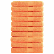 Premium brisače 10 kos oranžna 80x200 cm 600 g/m2 100 % bombaž