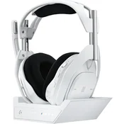 Logitech G Astro A50 X Lightspeed brezžične slušalke z bazno postajo bele barve za PC & igralne konzole