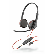 POLY Blackwire 3225 Slušalice Obruc za glavu 3,5 mm prikljucak USB Tip-A Crno