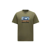 KnowledgeCotton Apparel Majica temno modra/zelena/oranžna/črna