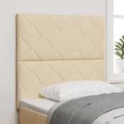 vidaXL vidaXL Vzglavje z LED lučmi z vzglavjem krema 90 cm blago, (5000043897)