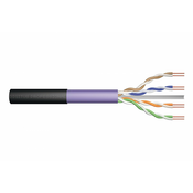 CAT 6 U-UTP outdoor installation cable, 250 MHz inner Eca (PE), AWG 23/1, 500 m drum, sx, bl/purple