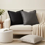 vidaXL Blazina z blazino HOUTEN 2 kos Siva Poliester