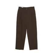 Pull&Bear Hlače z naborki čokolada