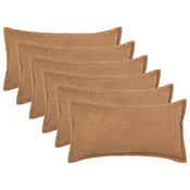 vidaXL Prevleka za blazino 6 pcs HOUTEN Bež 40 x 70 cm Bouclé