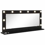 Vidaxl Ogledalo za toaletno mizico Črna Orehovina 100 x 45 x 18 cm