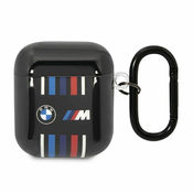 Maska BMW AirPods 1/2 futrola crna s više šarenih pruga (BMA222SWTK)