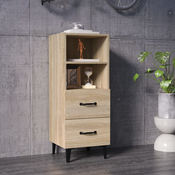 vidaXL Komoda sonoma hrast 34,5x34x90 cm konstruiran les