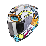 Detská prilba na motorku Scorpion EXO-JNR AIR FUN bílo-modrá