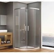BORG Kvadrantna tuš kabina 900x900x1950 mm, R550, prozorno steklo - 90x90 cm - Bruckner - BORG - 24 - Kvadrantne tuš kabine - 900 - 1950 - 900 - 6 - 14