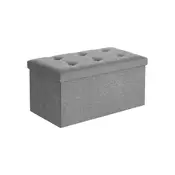 Songmics Shranjevalna klop 76x38x38 cm sivo zložljiva