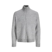 JACK & JONES Pletena jopa JORMONTREAL pegasto siva