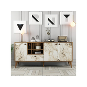 Hanah Home Konzolna komoda Napoli - beli mermer