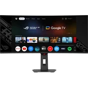 ASUS ROG Strix OLED XG34WCDMTG ukrivljen gaming monitor - 86.4cm (34), UWQHD (3440 x 1440), QD-OLED, 1800R, 240Hz, 0.03ms (GTG), FreeSync, G-Sync kompatibilen, Android Google TV, WiFi 6, NVIDIA GeForce NOW