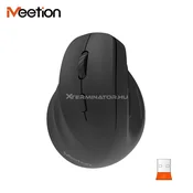 Brezžična navpična miška Meetion BTM010L za levičarje - črna, 2400 DPI (PC)