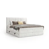 Esposa BOXSPRING POSTELJA 180 cm x 200 cm , tekstil krem barve, bela