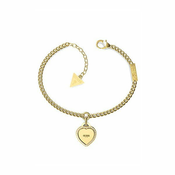 Guess Modna pozlačena zapestnica Fine Heart JUBB01422JWYGS