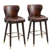 Homestar Set barskih stolov 2 kosa 52x53x101 cm rjave barve