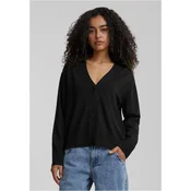 Womens knitted sweater with buttons black