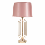 Ružičasta stolna svjetiljka Mauro Ferretti Krist, visina 55 cm