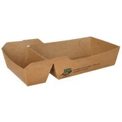 Papstar Dvodelni pladenj za papir za pomfrit 15,5 x 8,5 x 3,8 cm 80 kosov.