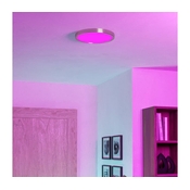 Eglo 901382 - LED RGBW zatemnjiva zadimljena stropna svetilka FUEVA-Z LED/14,3W/230V 27,8cm IP44 krom