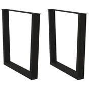 Noge za blagovaonski stol V-oblika 2 kom Crne 90 x (72-73,3) cm Celik