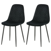 Venture Design Set 2 jedilnih stolov Polar Diamond 53x88x46 cm črn